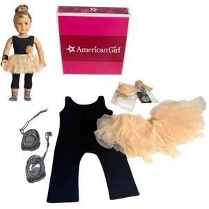 American Girl Isabelle Performance Set Unitard Corsage Tutu Corsage Shoes Tiara